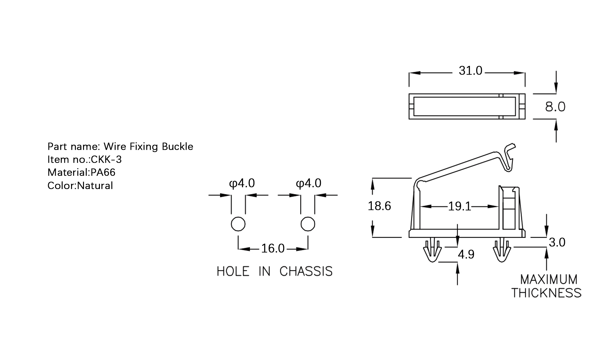 Wire Fixing Buckle CKK-3